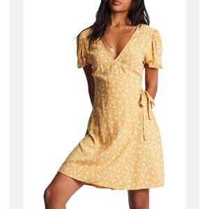 NEW Billabong Hot Tropics Mini Floral Print Wrap Dress Size XXL